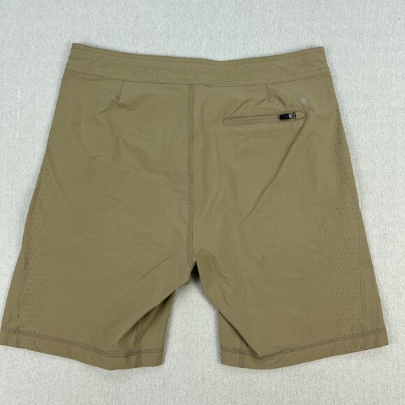 Mack Weldon Shorts Mens S Beige 8" Ins. Performance Athletic Nylon Stretch - Picture 2 of 13